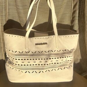 Michael Kors Cream Perforated Tote